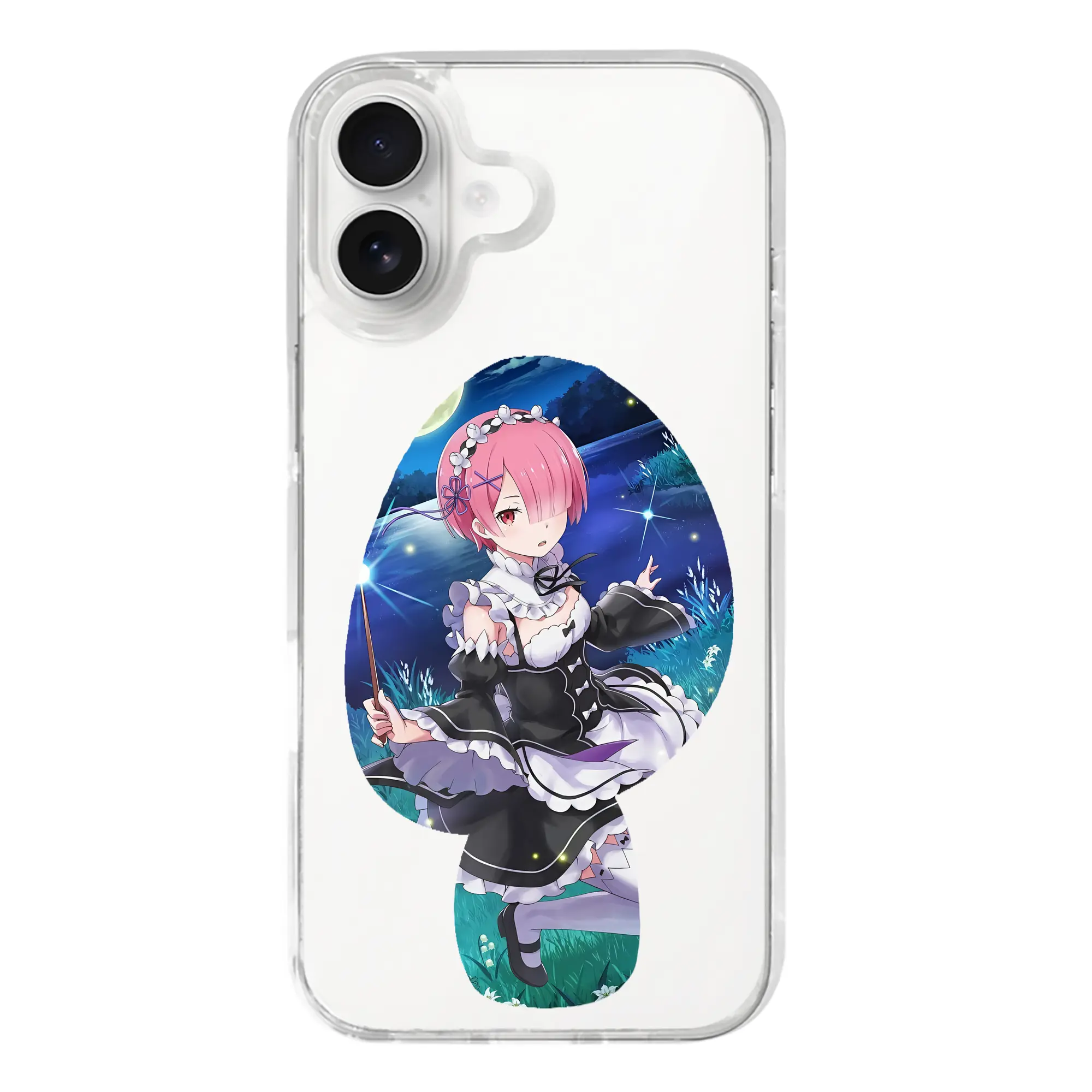 リゼロ グッズ ラム - iPhone 17シリーズ 透明スマホケース – 薄型・耐衝撃・精密フィット保護カバー